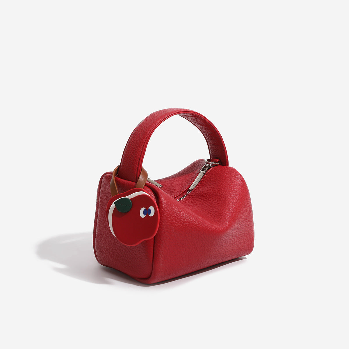 Cute Fruit Charm Mini Bag – Cherry, Banana, Apple | Soft Faux Leather Handbag