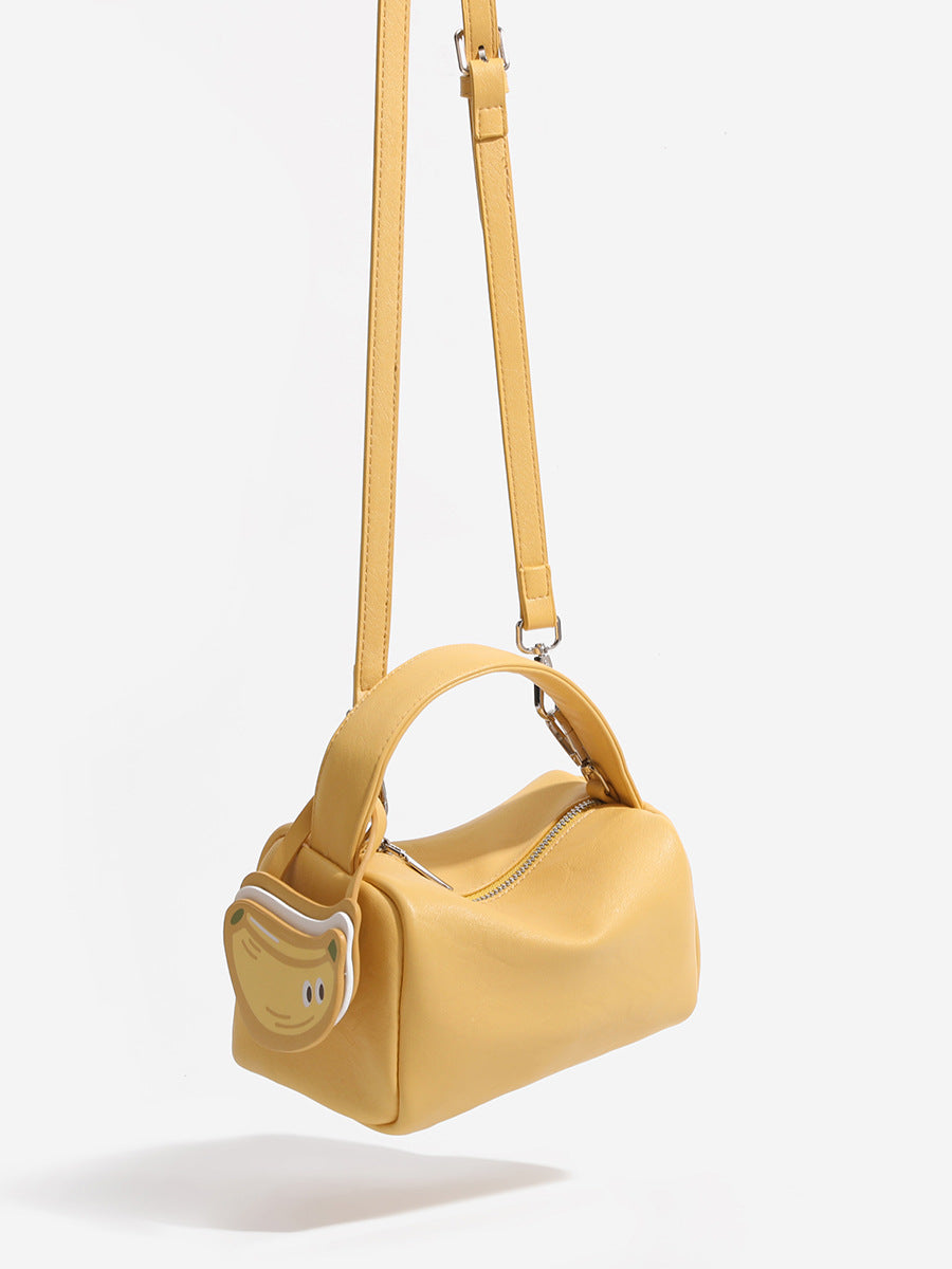 Cute Fruit Charm Mini Bag – Cherry, Banana, Apple | Soft Faux Leather Handbag