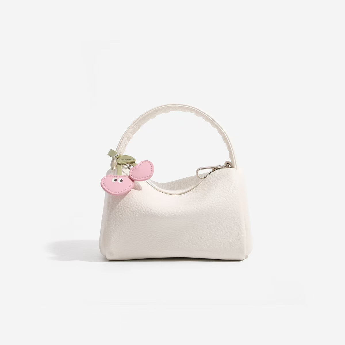 Cute Fruit Charm Mini Bag – Cherry, Banana, Apple | Soft Faux Leather Handbag