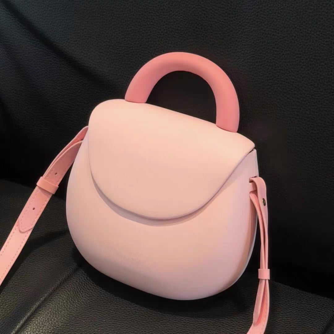 Cute Dome Handle Backpack – Colorful Minimalist Mini Bag for Daily Use