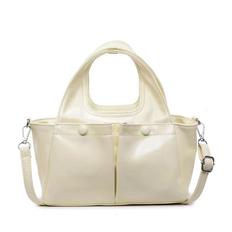 Glossy Dome-Handle Mini Shoulder Bag – Chic Crossbody in 4 Colors