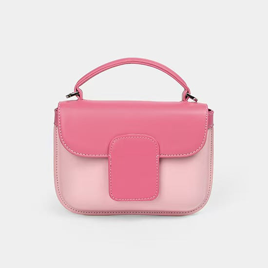 Colorblock Candy Box Bag – Cute Mini Top Handle Bag in Green, Pink, Blue