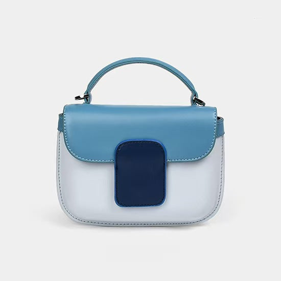 Colorblock Candy Box Bag – Cute Mini Top Handle Bag in Green, Pink, Blue