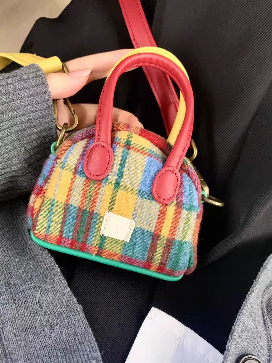 Plaid Dome-Handle Mini Bag – Colo