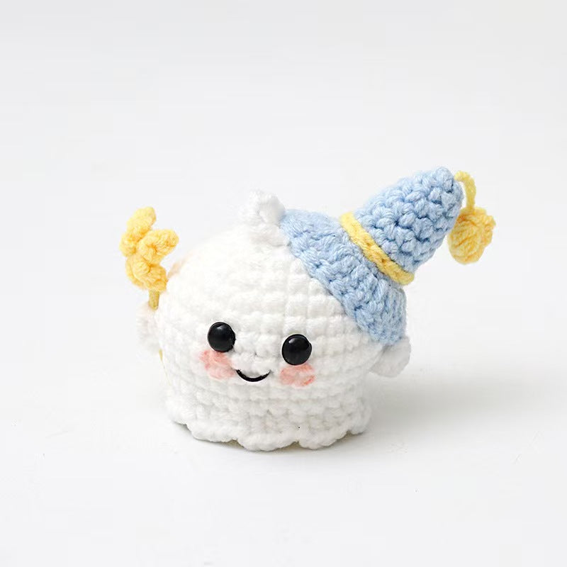 Handmade Crochet Plush Wizard Keychain – Cute Amigurumi Bag Charm in Multiple Colors