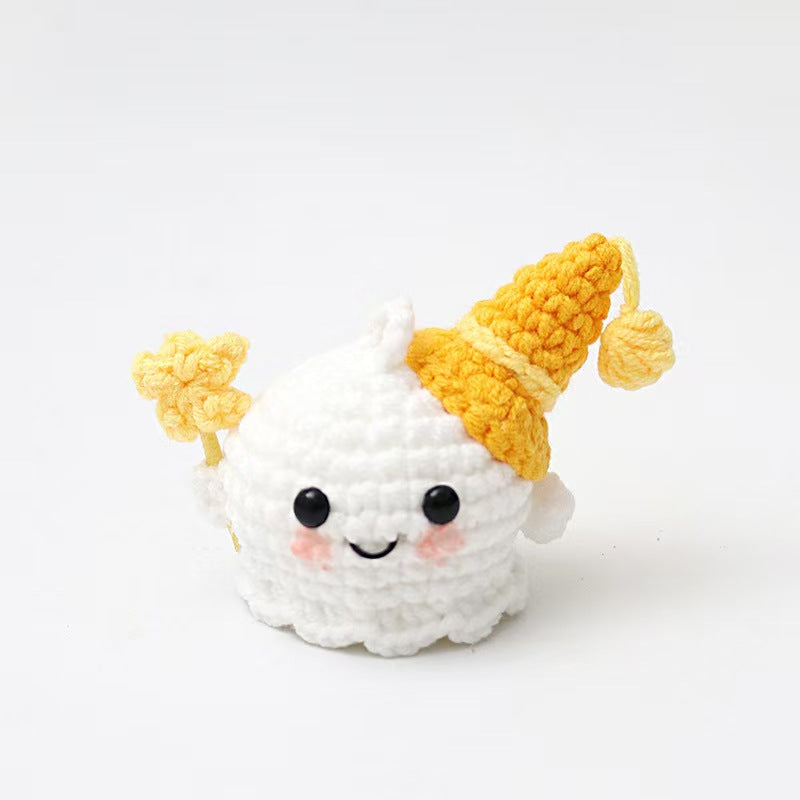 Handmade Crochet Plush Wizard Keychain – Cute Amigurumi Bag Charm in Multiple Colors
