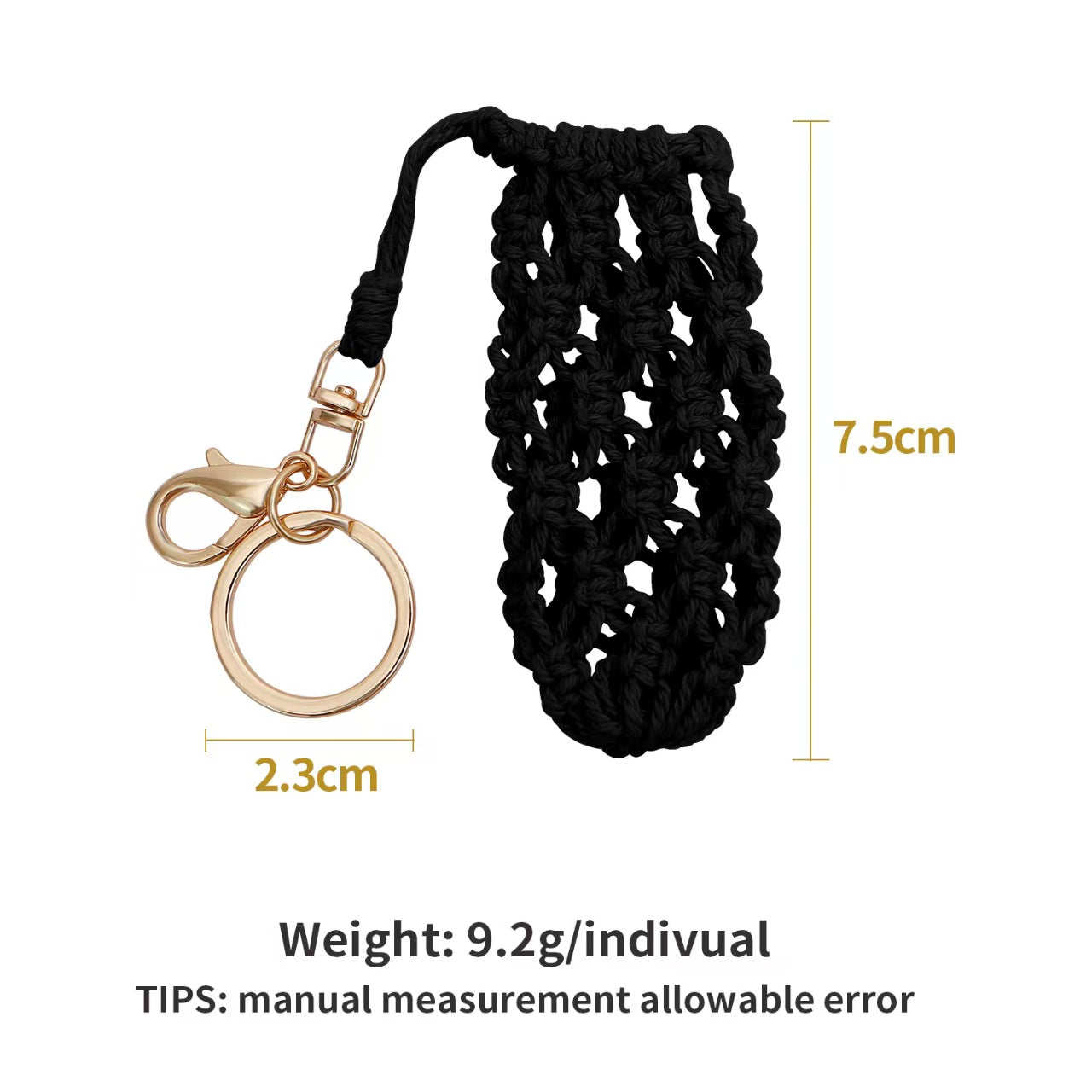 Mini Crochet Keychain Bag Holder – Handwoven Mesh Pouch with Keyring & Lobster Clasp for AirPods, Lipstick, Coins – Multiple Colors