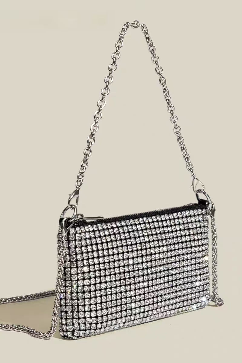 Glam Crystal Rhinestone Chain Shoulder Bag