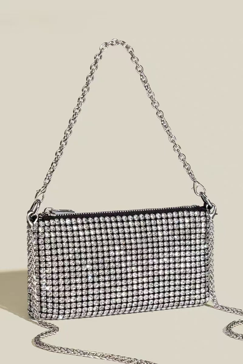 Glam Crystal Rhinestone Chain Shoulder Bag