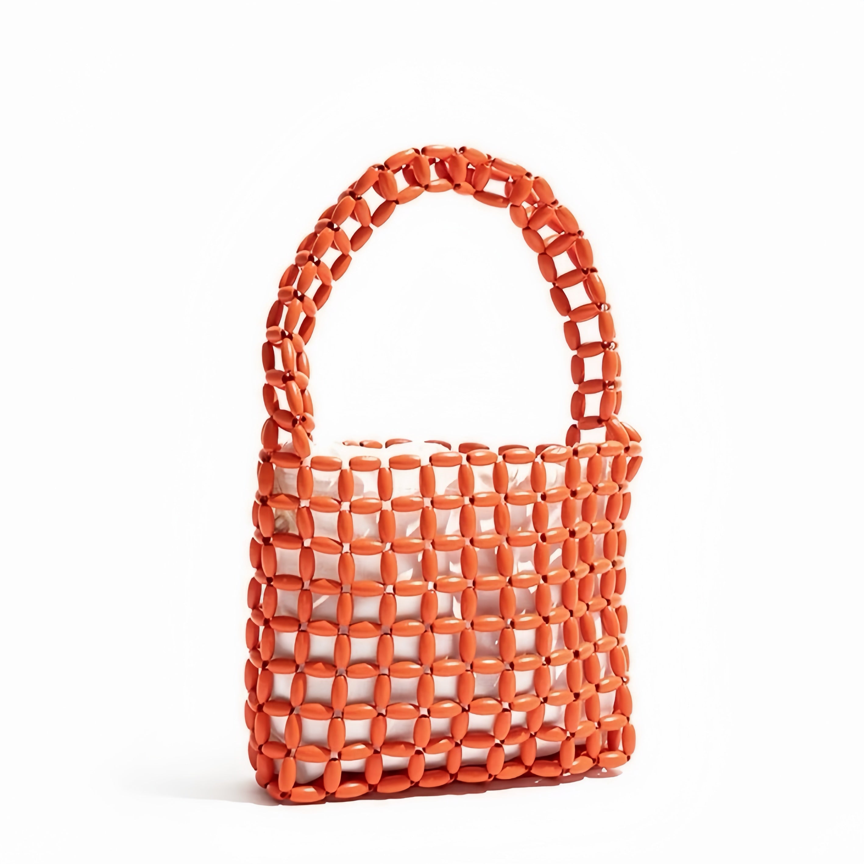 Beaded Handbag – Handmade Retro Acrylic Purse in 6 Colors | Summer Shoulder Bag