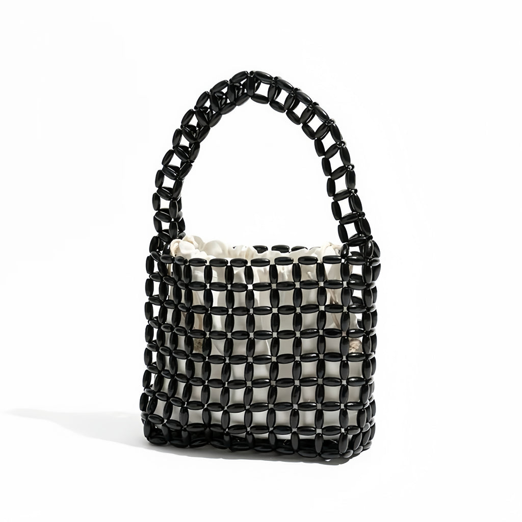Beaded Handbag – Handmade Retro Acrylic Purse in 6 Colors | Summer Shoulder Bag