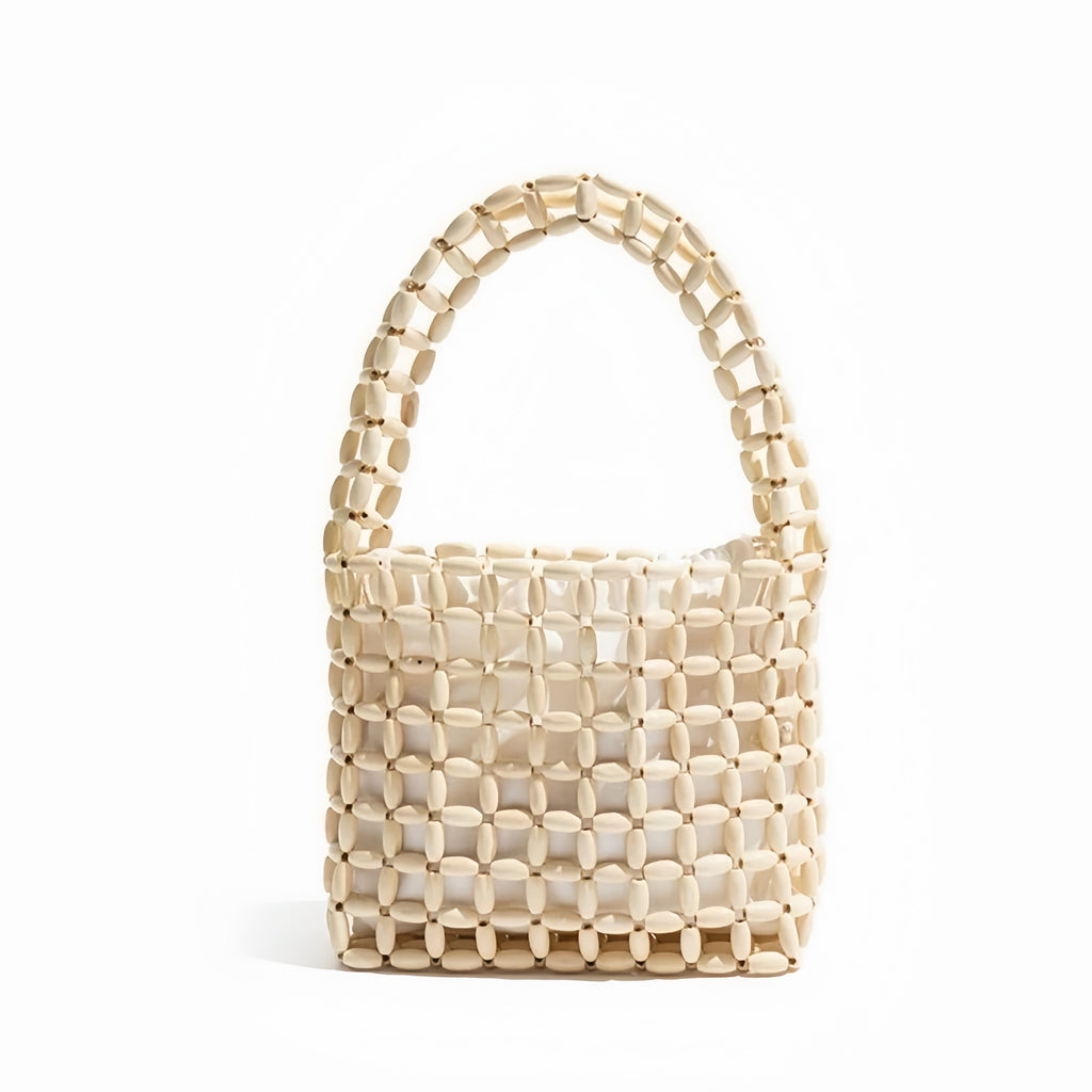 Beaded Handbag – Handmade Retro Acrylic Purse in 6 Colors | Summer Shoulder Bag