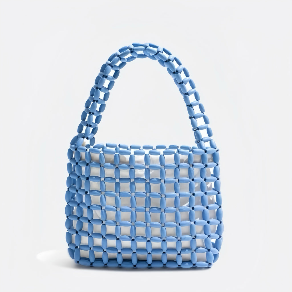 Beaded Handbag – Handmade Retro Acrylic Purse in 6 Colors | Summer Shoulder Bag