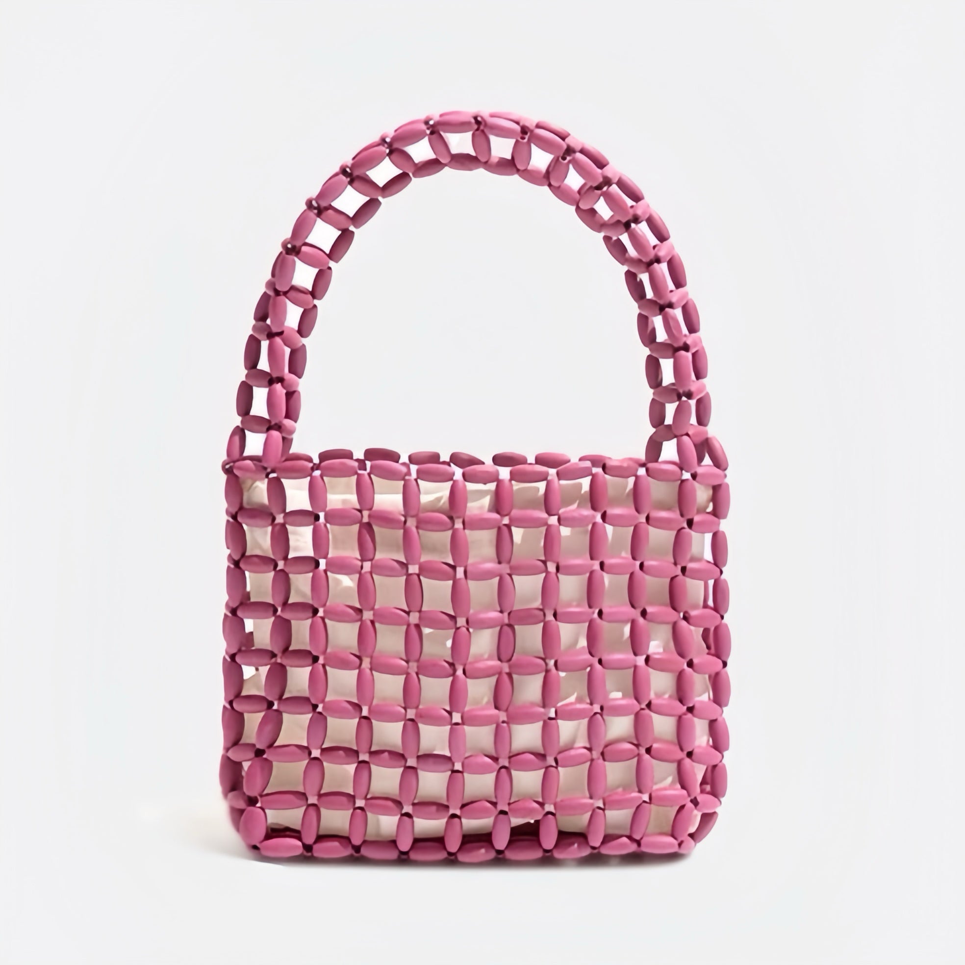 Beaded Handbag – Handmade Retro Acrylic Purse in 6 Colors | Summer Shoulder Bag