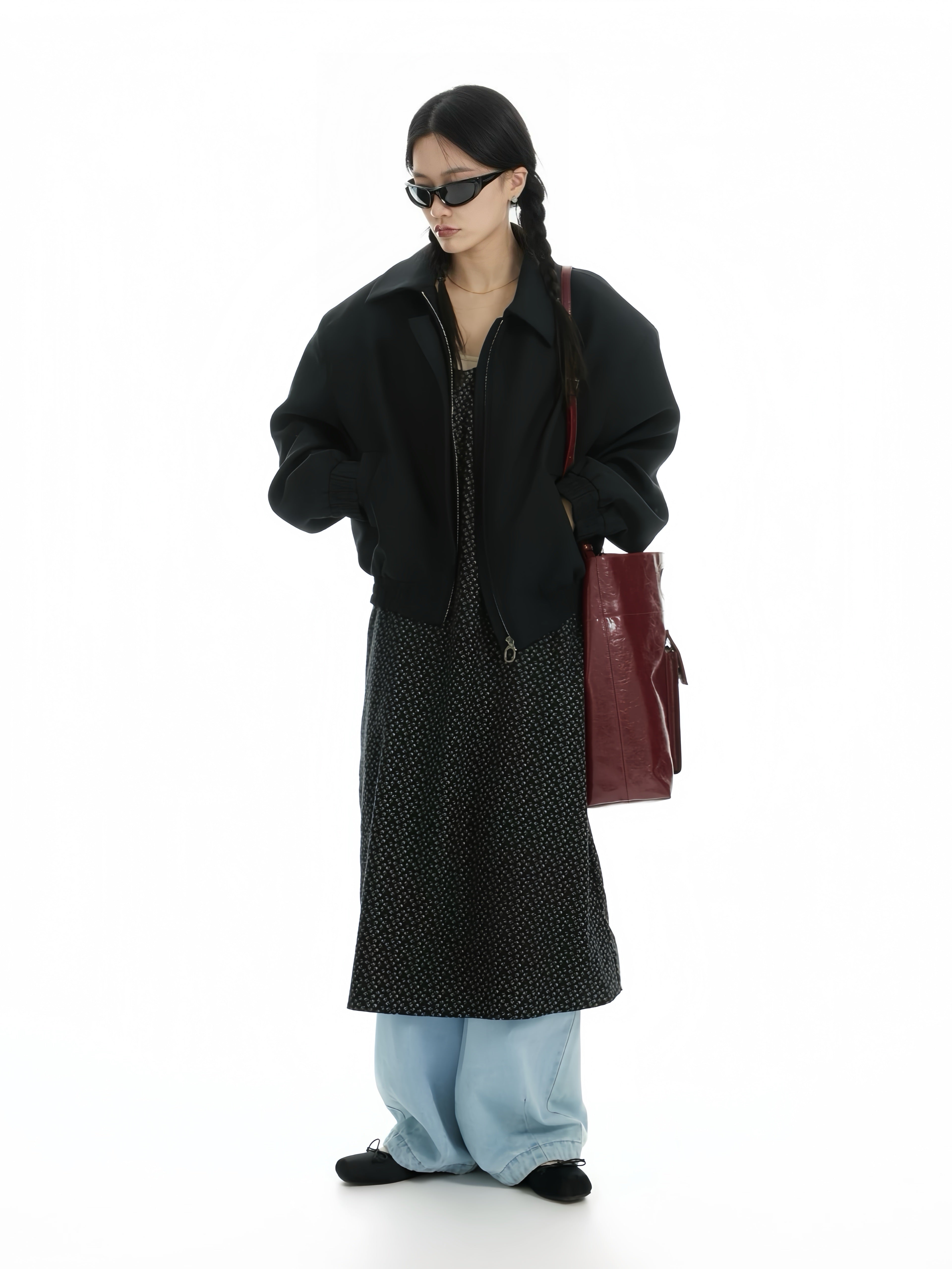 Burgundy Structured Leather Tote – Convertible Crossbody Shoulder Bag with Cutout Handle | Minimalist City Bag