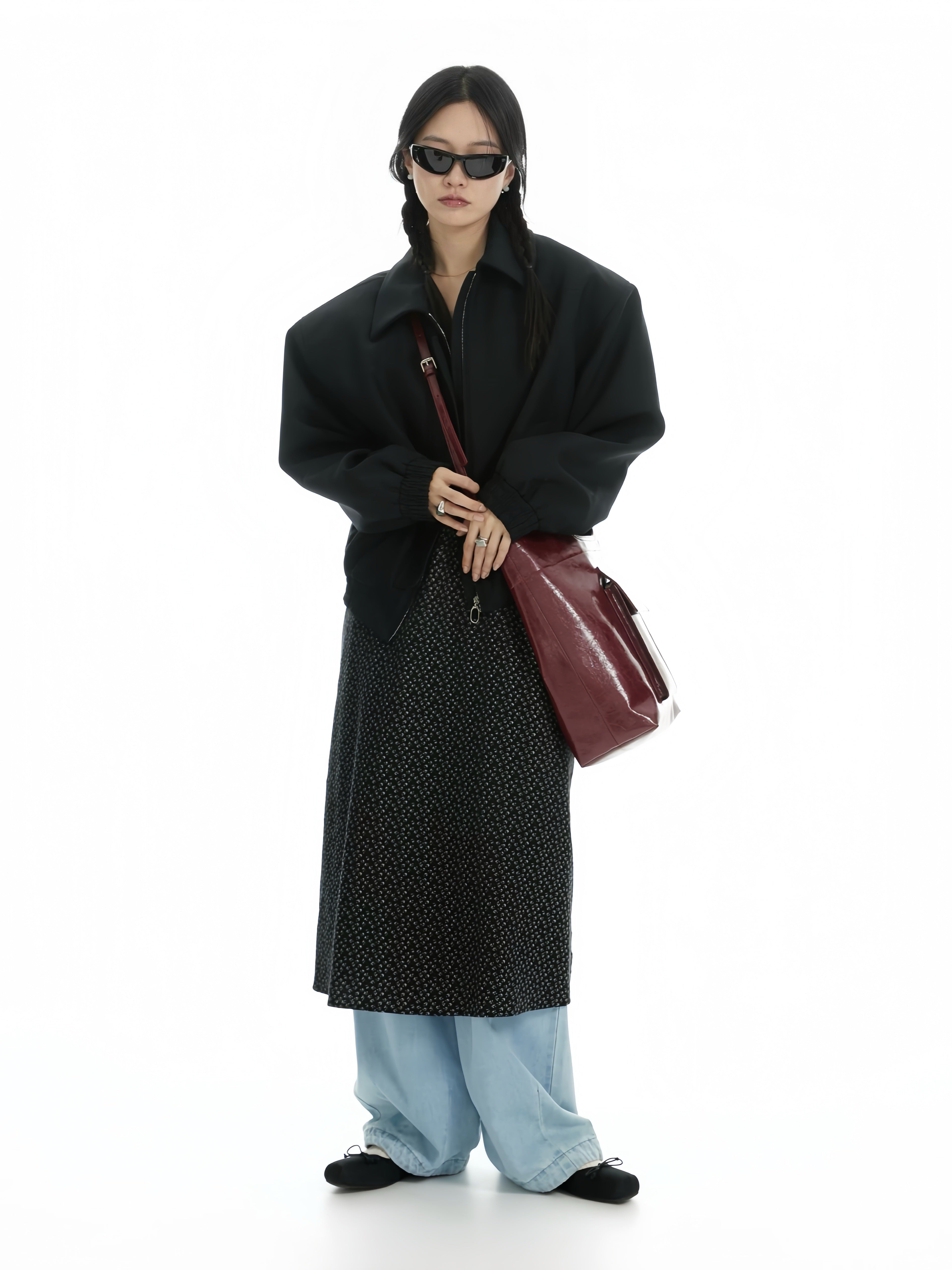 Burgundy Structured Leather Tote – Convertible Crossbody Shoulder Bag with Cutout Handle | Minimalist City Bag